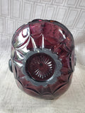 Italian Art Amethyst Glass Basket