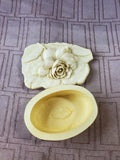 Hen-Feathers Hand-Cast Resin Trinket Box
