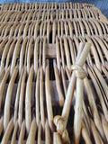 Rectangular Woven Basket with Hinged Lid