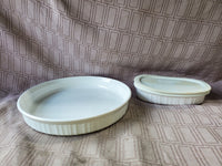 Pair of Corning Ware French White Dishes