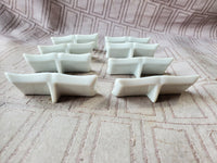 Set of 6 Ceramic Floral Placecard Settings