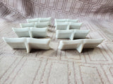 Set of 6 Ceramic Floral Placecard Settings