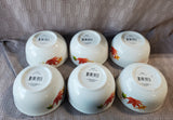 Set of 6 Royal Norfolk Autumn Leaf Ceramic Bowls