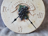 Tempus Fugit Grape Cluster Wall Clock WORKS