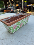 Glazed Terracotta "Rose" Rectangular  Planter