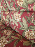 Pair of Maroon Floral Chair Cushions