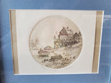 Signed Dockside Boating Scene Print