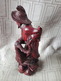Hand Carved Asian Inspired Man Figurine (A)