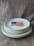 10 Piece Plastic Americana Dinner and Salad Plate Set