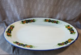Hand Painted Italian Pottery Floral Serving Platter