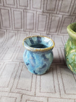 Pair of Small Glazed Pottery Vases