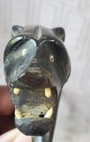 Hand Carved Horn Panter Figurine