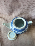 Blue and White Ceramic Teapot