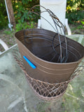 Three Piece Lot of Metal/Wire Planters