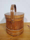 Vintage Wooden Firkin Sewing/Sugar Bucket