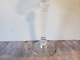 Tall Clear Glass Candle Holder