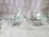Set of 5 Clear Glass Berry Bowls