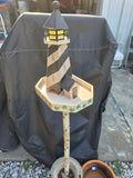 Lightweight Wooden Lighthouse Bird House on Stake