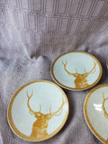 Set of 4 Threshold Melamine Reindeer Appetizer Plates