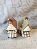 Pair of Mudlen End Studio Pottery Miniature Cottage Figurines
