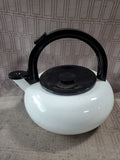 White Enamel Teapot