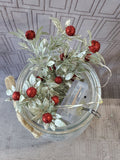 Glass Cardinal Lighted Jar