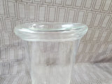 (A) Clear Glass Vase with Rim