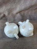 Milk Glass Grapevine Creamer and Sugar Set