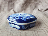 Blue and White Ceramic Trinket Box