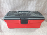 Red and Black Plastic Tool Box