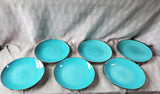 Set of 6 Royal Norfolk Blue Ceramic Salad Plates