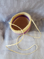 (A) Hand Woven African Folk Art Shopping Basket