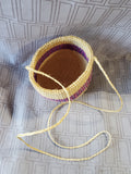 (A) Hand Woven African Folk Art Shopping Basket