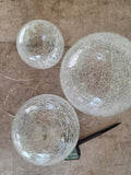 Three Glass Orbs, Yard Decor