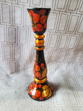 Russian Khokhloma Lacquerware Candlestick