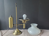 Vintage Electric Brass Student Lamp WORKS