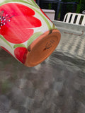 Glazed/Painted Terracotta Planter Glazed Terracotta Planter - Red Poppies (Q)