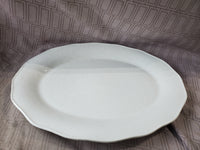 White and Black Speckled Ceramic Oblong Serving Platter