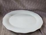 White and Black Speckled Ceramic Oblong Serving Platter