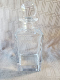 Tiffany & Co. Etched Crystal Square Decanter—Initial "E"