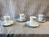 8 Piece MZ Austria Floral Teacup and Saucer Set