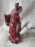 Hand Carved Asian Inspired Man Figurine (A)