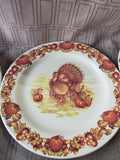 Set of 4 Cracker Barrel "Thanksgiving Traditions" Salad Plates