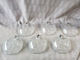 Set of 6 Clear Glass Apple Shaped Snack Bowls