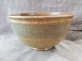 Signed Brown Glazed Pottery Bowl
