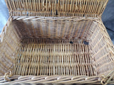 Rectangular Woven Basket with Hinged Lid