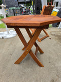 CHILD SIZE Com Teak Folding Table and Chairs Set (3-Pieces)