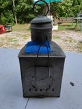 Vintage Galvanized Candle Wall Lantern (Weathered)