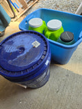 Garage Lot, 3 Containers Pet Safe Ice Melt and Bucket of Sand