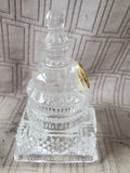 Godinger Crystal Desk Clock Paperweight UNTESTED